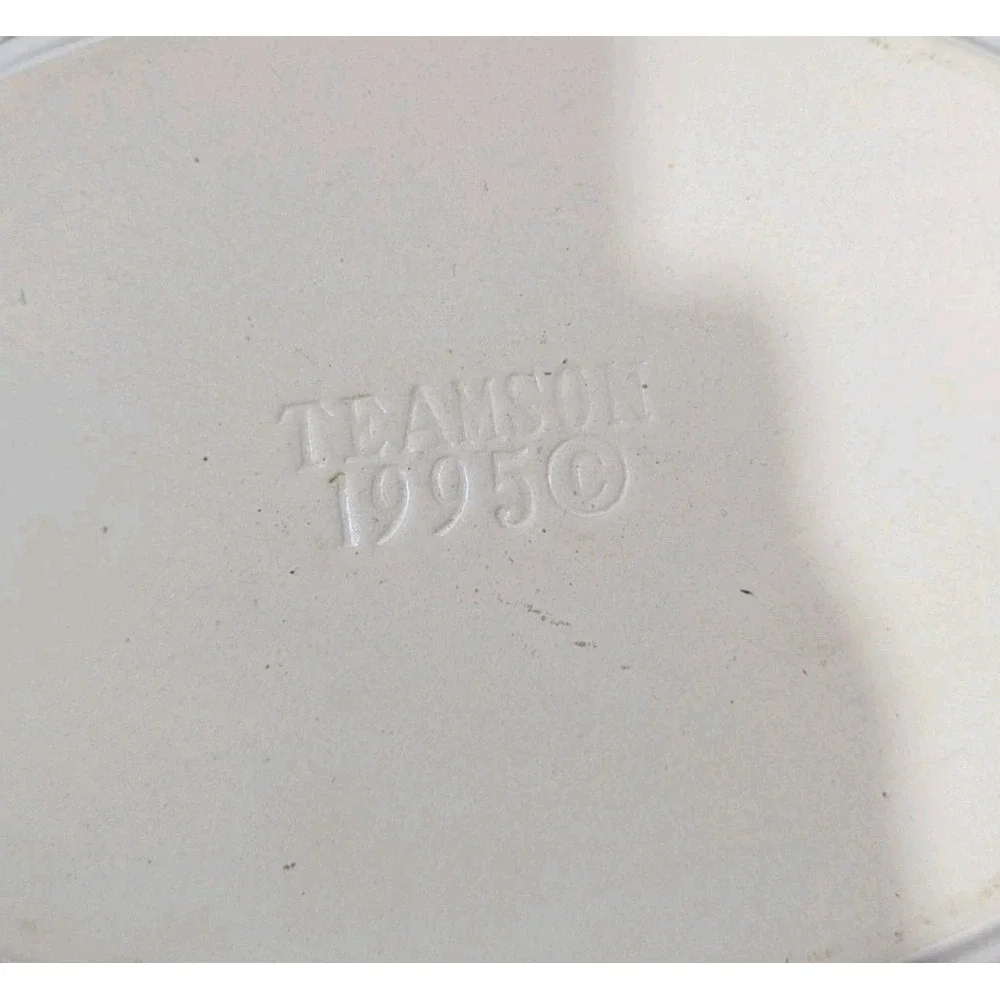 Vintage Teamson Stoneware Oval Baking Casserole Dishes Cow Pattern 1995 Set Of 2